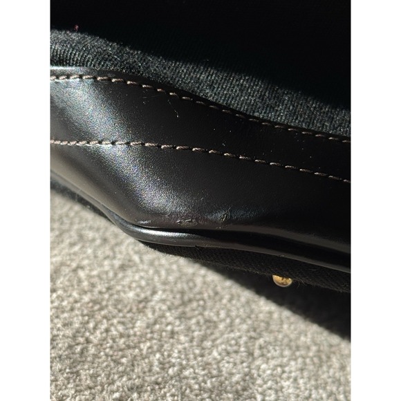 Dooney & Bourke Large Cabriolet Weekender Zip Leather Canvas Travel Duffel Bag - Picture 16 of 16